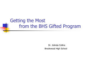 Gifted Program Informational Slideshow