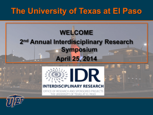 Presentation - I3 - University of Texas at El Paso