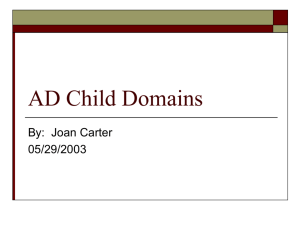 AD Child Domains - Arizona State University