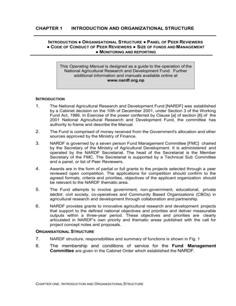 chapter 1 introduction and organizational structure