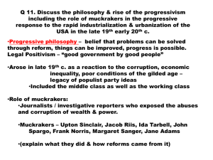 Discuss the philosophy & rise of the progressivism giving examples