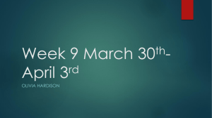 Week 9 March 30th
