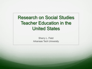 Research on Social Studies Teacher Education in the United States
