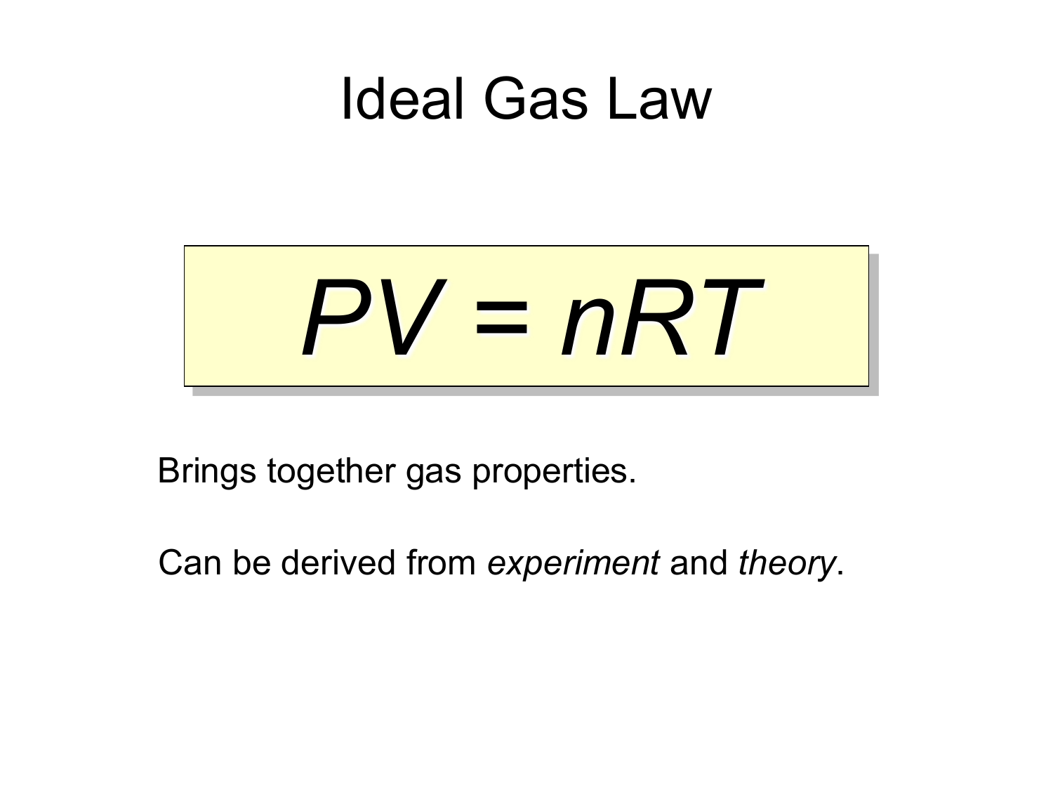 the ideal gas law assignment quizlet