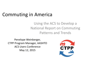 Commuting in America for ACS Users