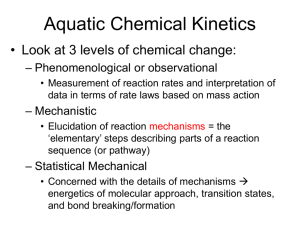 Aquatic Chemical Kinetics