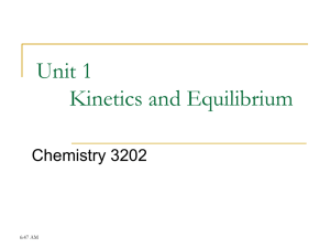 Unit 1 Kinetics and Equilibrium