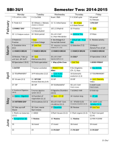 Calendar - Ms. Chui's science class