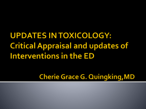 Critical Appraisal and updates of Interventions in the ED