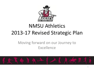 Athletics Strategic plan - Strategic Planning & Performance