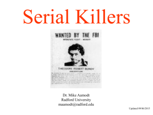 Serial Killers - Dr. Mike Aamodt