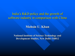 India's R&D policy and the growth of software industry in