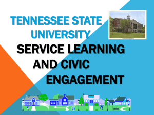 Tennessee State University Service Learning and Civic Engagement