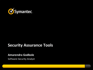 Security Assurance and Tools