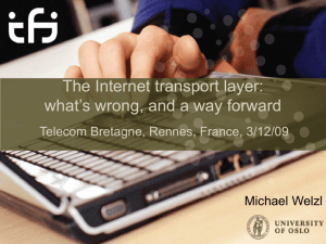 The Internet transport layer