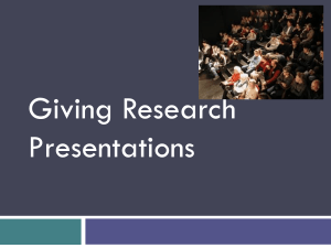 How to give a scientific talk