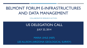 US Delegation Call 7.22.14 - Belmont Forum: E