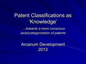Patent Classifications as