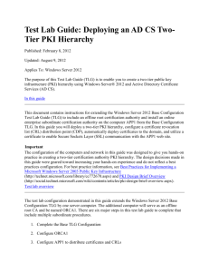 Test Lab Guide: Deploying an AD CS Two-Tier PKI