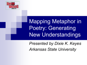 Mapping Metaphor in Poetry: Generating New