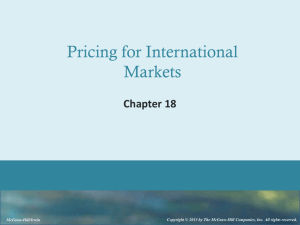 Pricing for International Markets