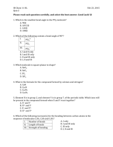 Chem 11 HL – Quiz 2