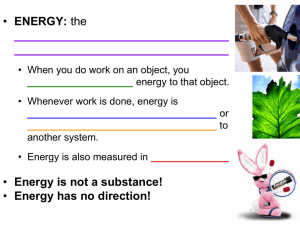 Energy is