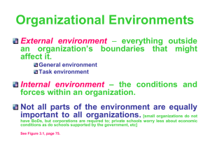 Organizational Environments