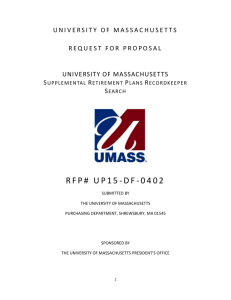 RFP Document - University of Massachusetts