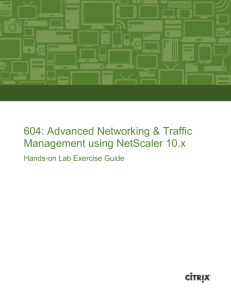 604_Advanced Networking & Traffic Management using NetScaler