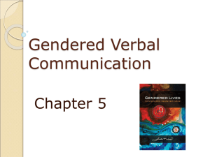 Gendered Verbal Communication