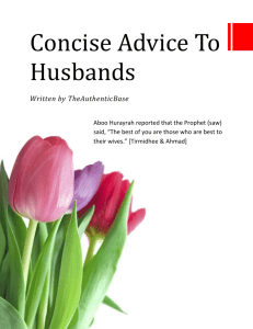 Concise Advice To Husbands