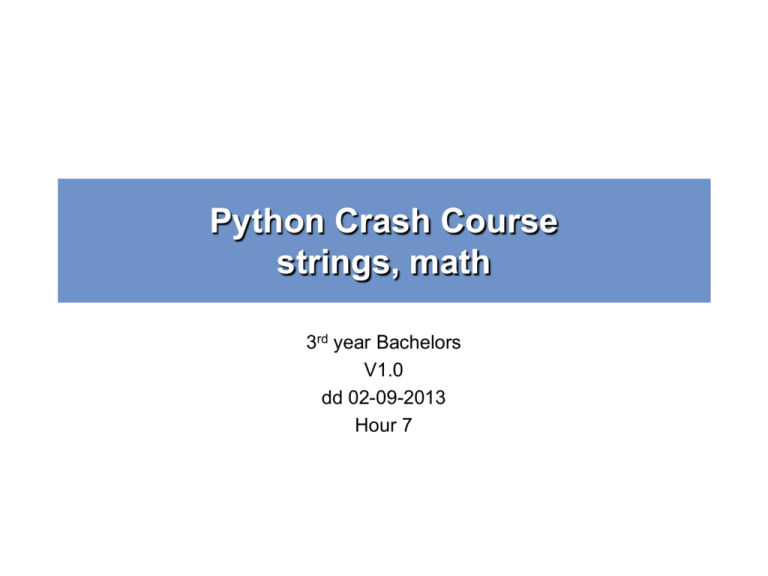 Strings, math