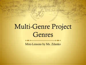 Multi-Genre Project Genres