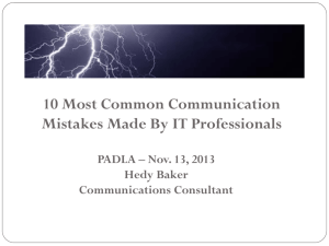 10 Most Common Communication Mistakes