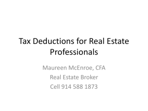 Tax Deductions for Real Estate Professionals