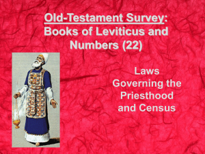 Books of Leviticus and Numbers