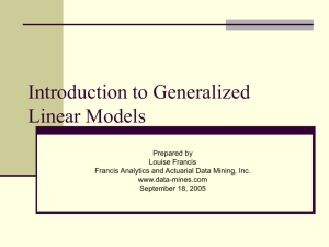 Underwriting Model Auto One - Casualty Actuarial Society