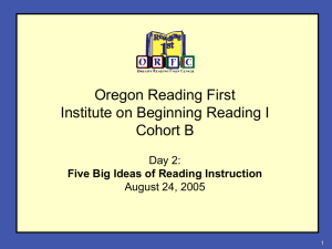 Lectura - Oregon Reading First Center