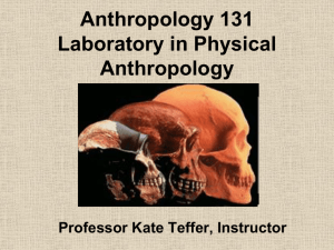 Anthropology 5—Introduction to Physical Anthropology