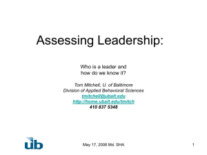 Assessing Leadership