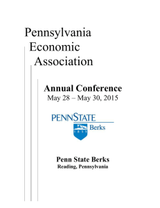 2015 conference agenda - pennsylvania economic association