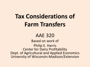 Taxes from a Farmer*s Perspective
