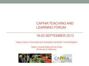 CAPHIA TEACHING AND LEARNING FORUM