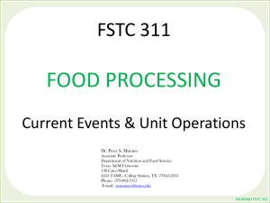 Processed Foods - Texas A&M University