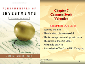 Common Stock Valuation