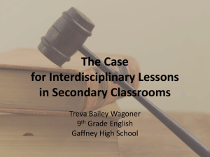 The Case for Interdisciplinary Lessons in Secondary Classrooms