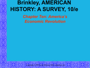Chapter Ten: America's Economic Revolution