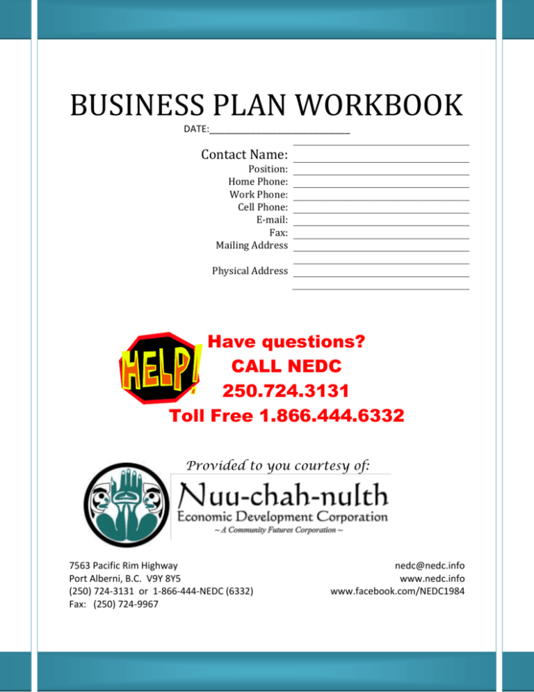 back to work enterprise business plan workbook