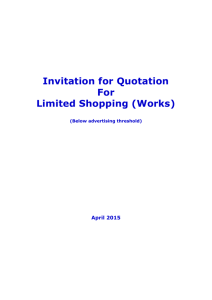 section 1: invitation FOR QUOTATION